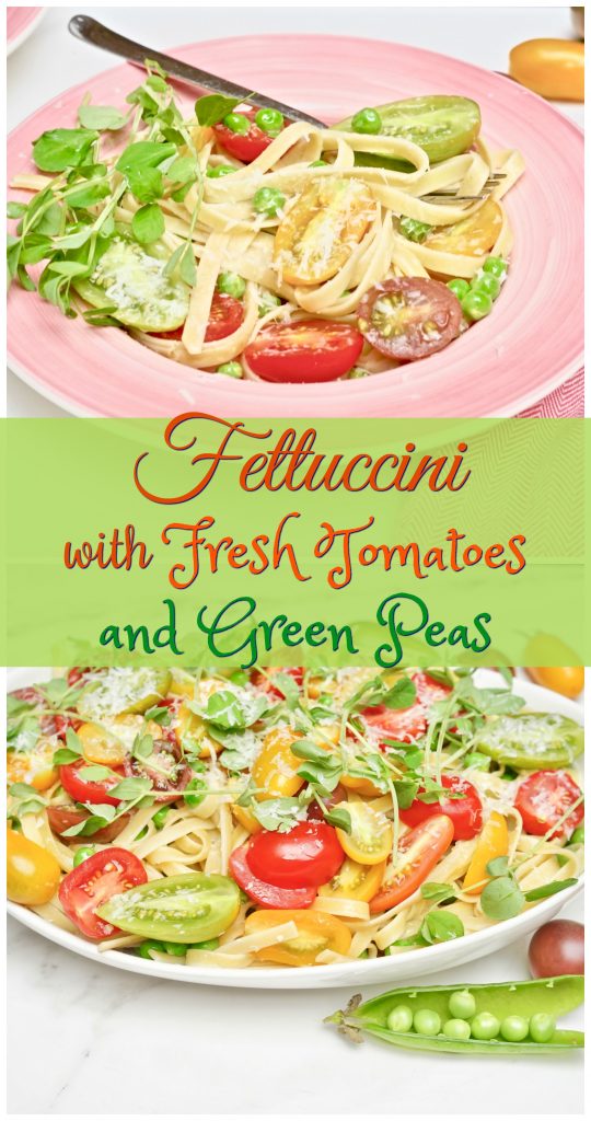 Fettuccini with Fresh Tomatoes and Green Peas