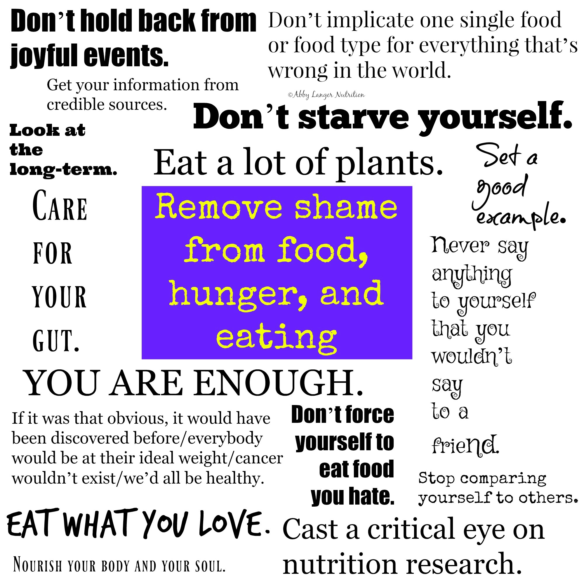 My Nutrition Manifesto.