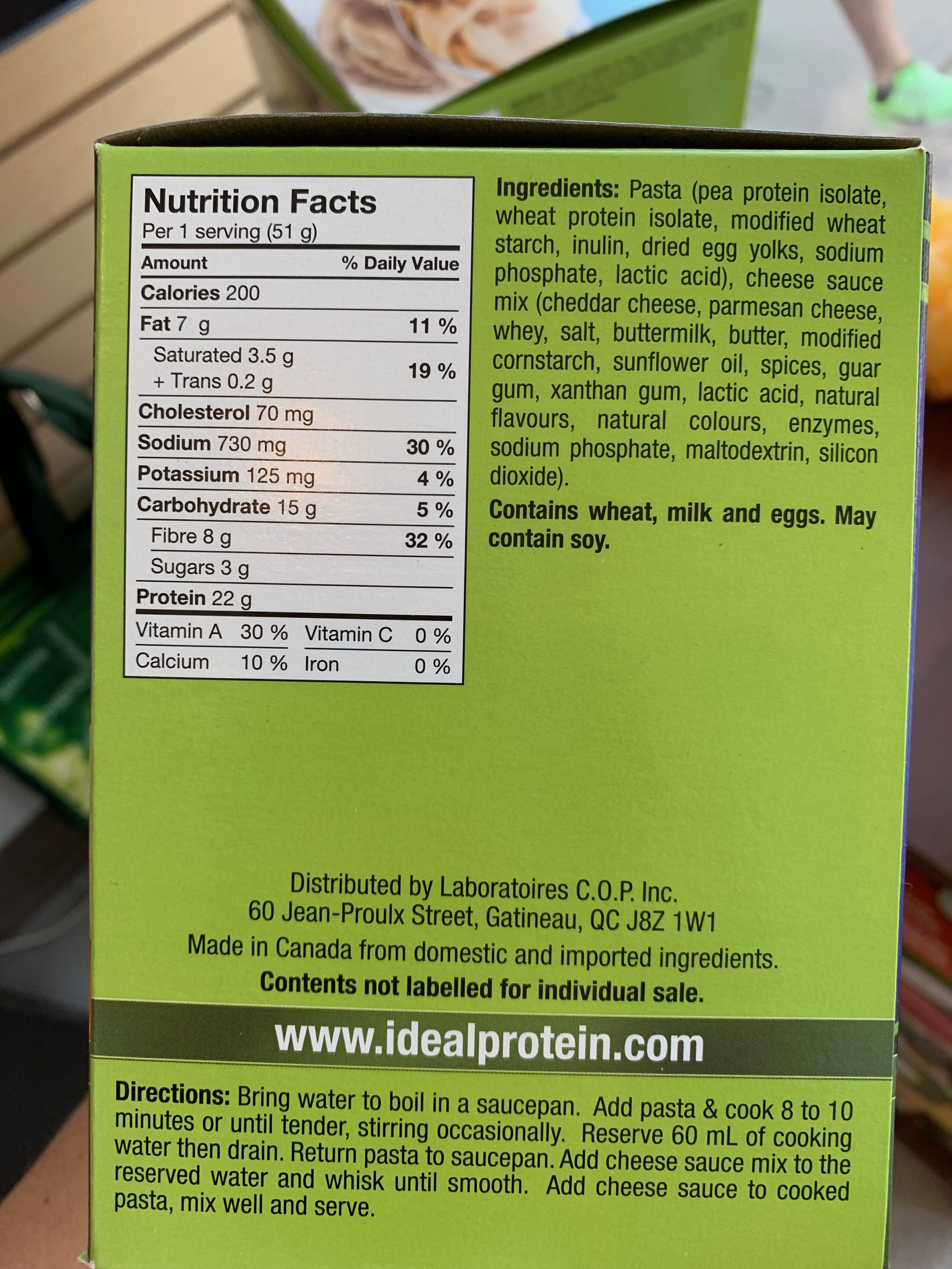 Ideal Protein Nutrition Facts Bar Nutrition Pics