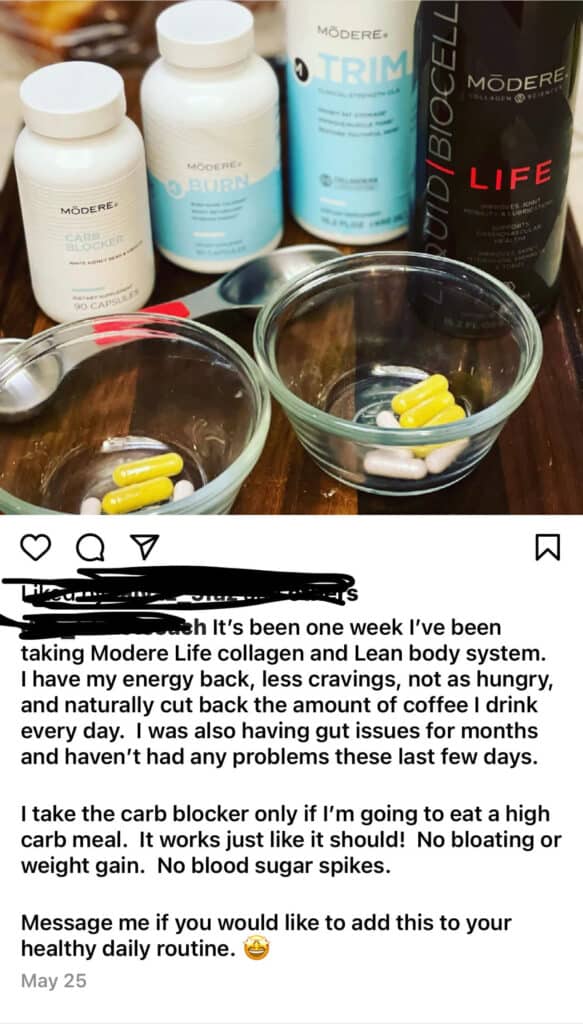 modere 5 day drop review