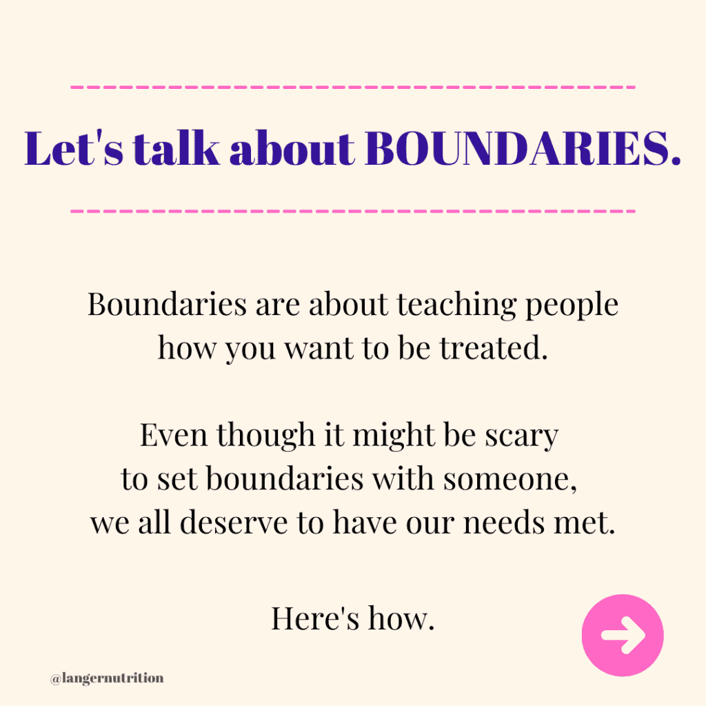 setting boundaries