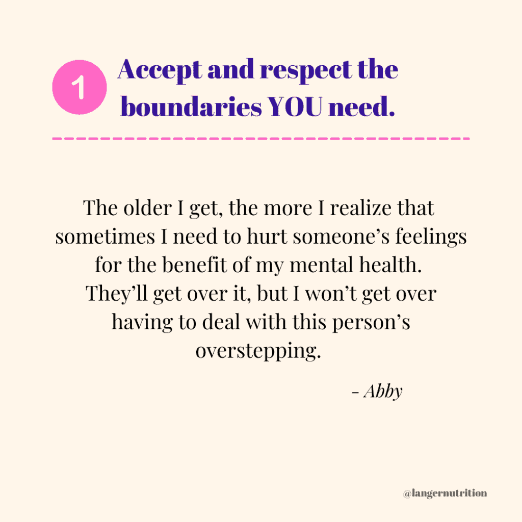setting boundaries